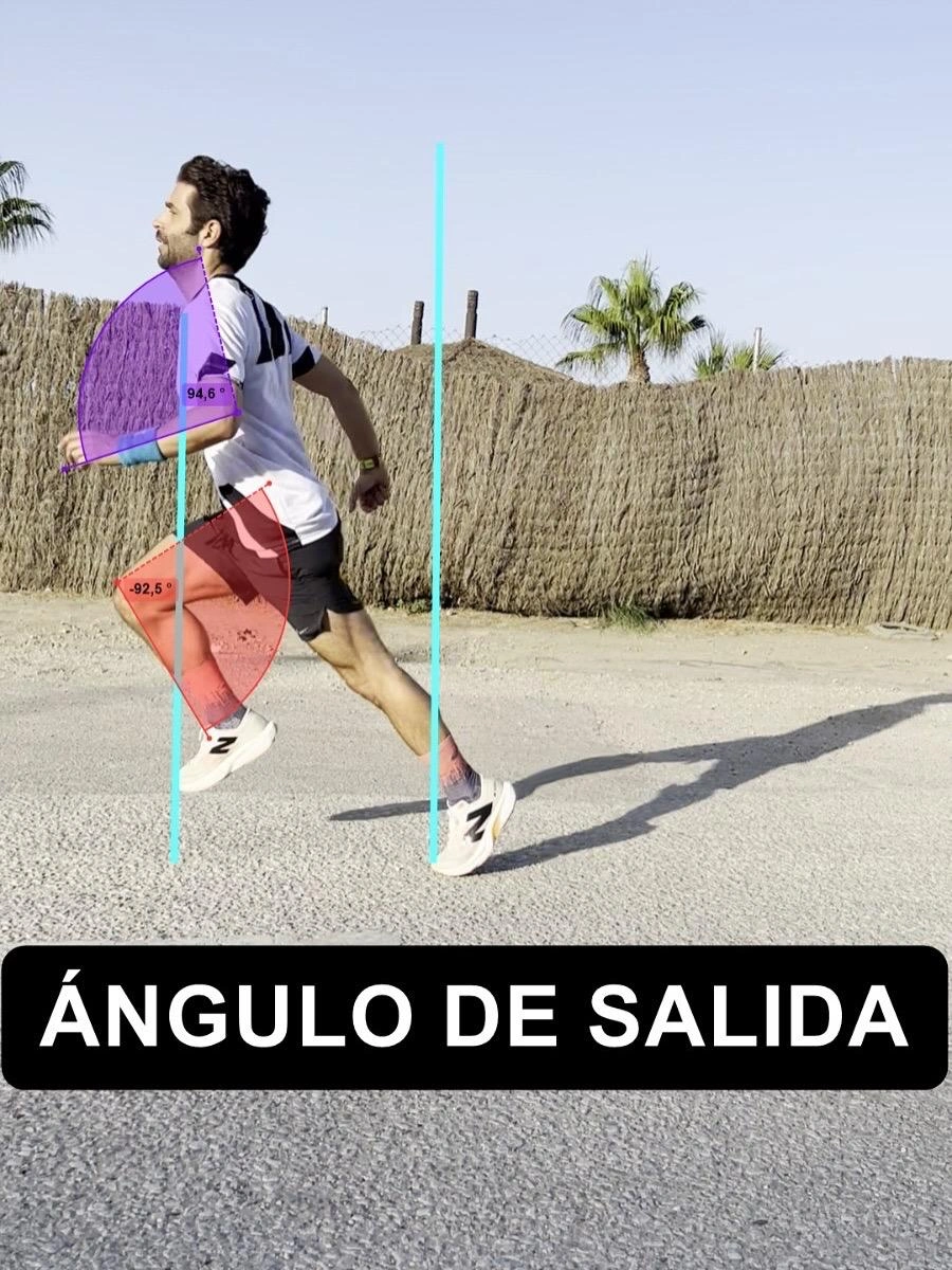 Análisis biomecánico de la carrera con medición del ángulo de salida