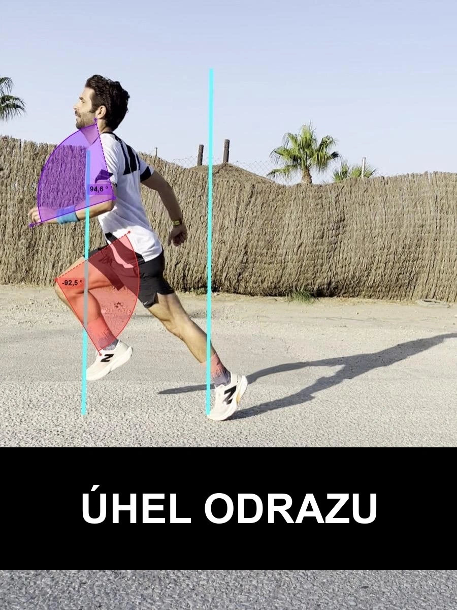 Biomechanická analýza běhu s měřením úhlu odrazu
