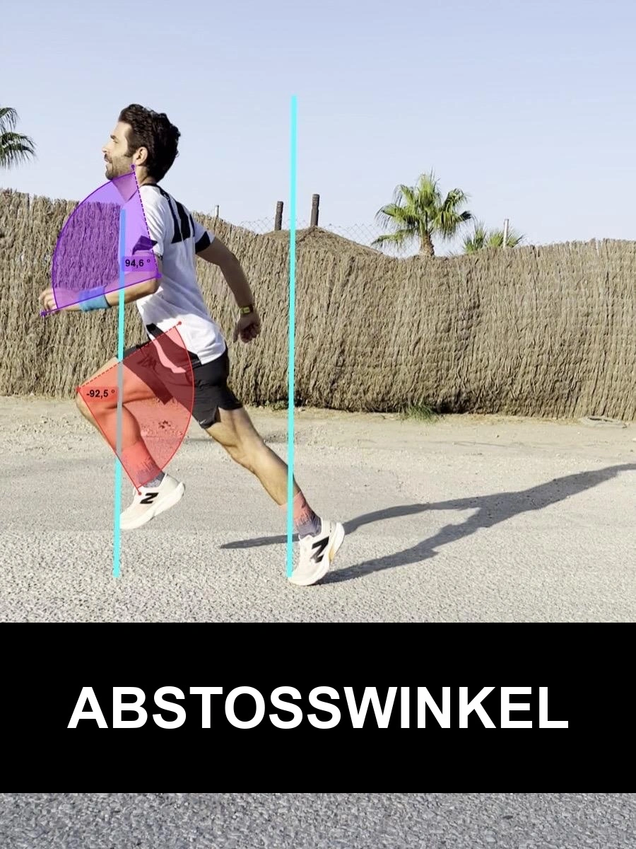 Biomechanische Laufanalyse mit Messung des Abstoßwinkels