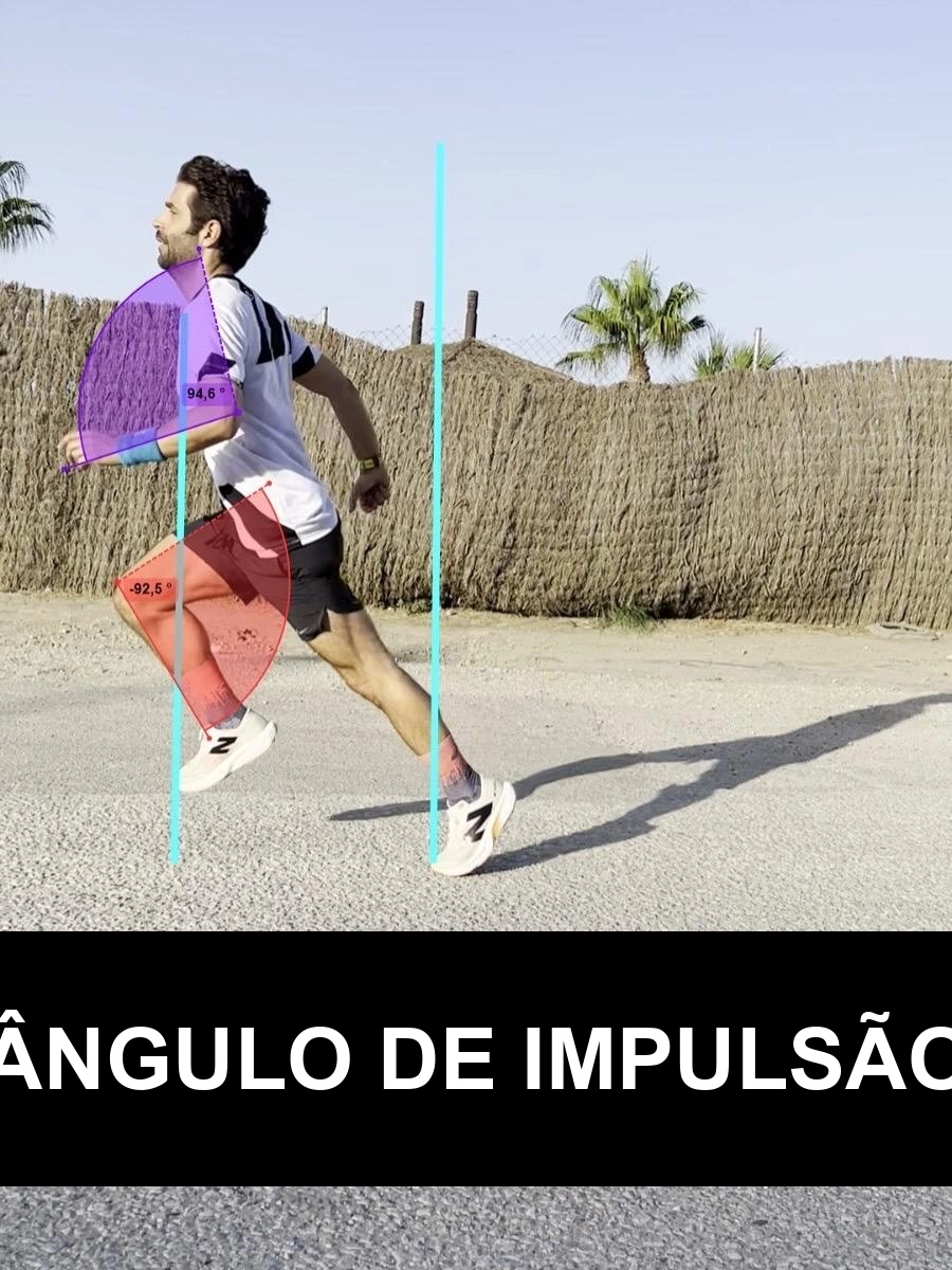 Análise biomecânica da corrida com medição do ângulo de saída